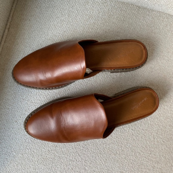 Cognac mule flats (size 9.5) - Picture 1 of 5